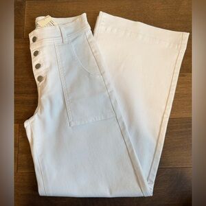 Evereve White Wide Leg Jeans